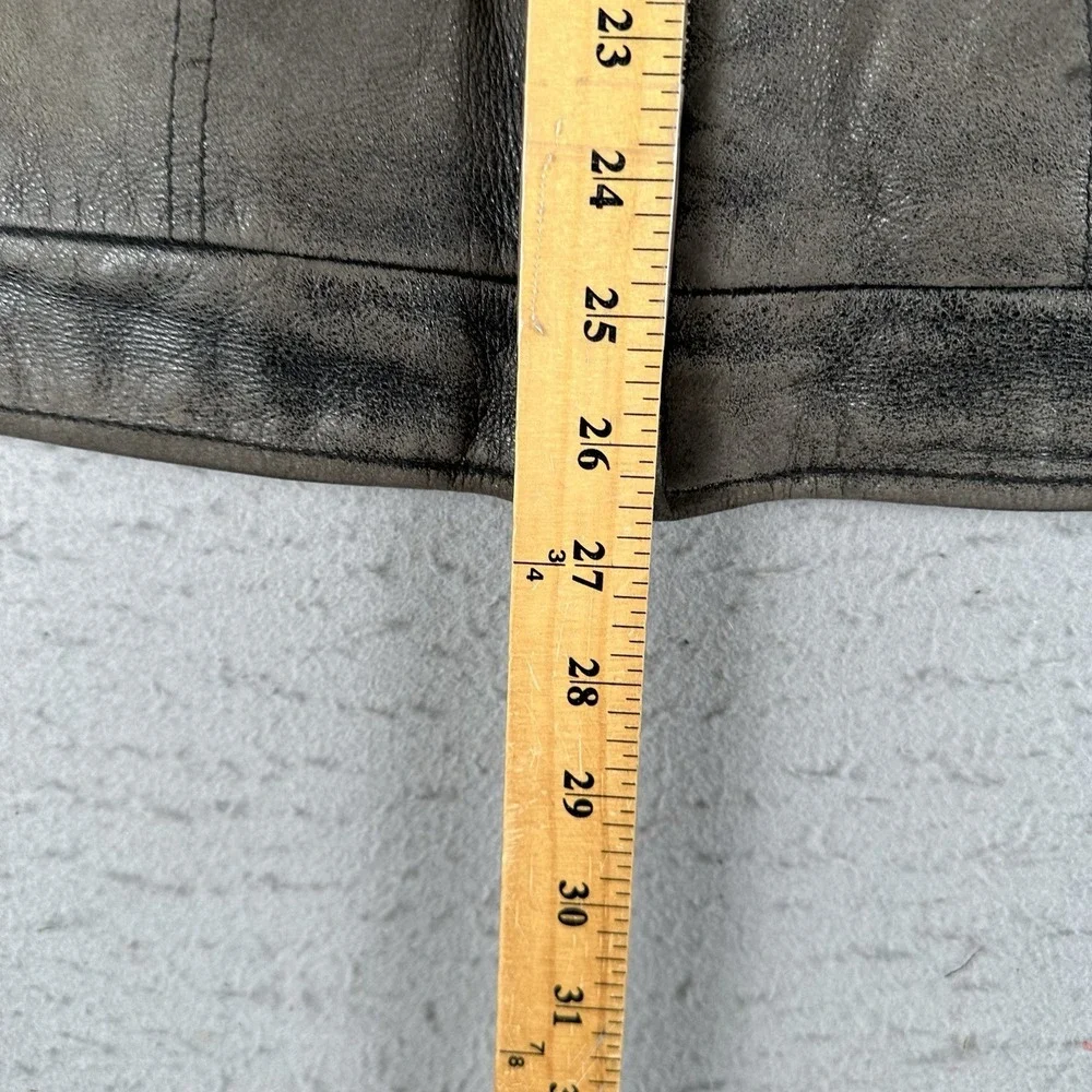 Eddie Bauer Legends Journeyman Bomber Jacket Men's Medium Black Leather Flight - Picture 12 of 16